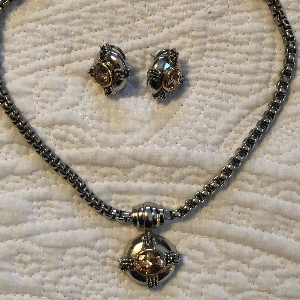 Necklace and matching earrings.